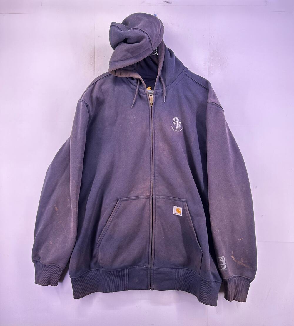 Carhartt Blue Bleached  Full Zip Up Size XL Original Fit